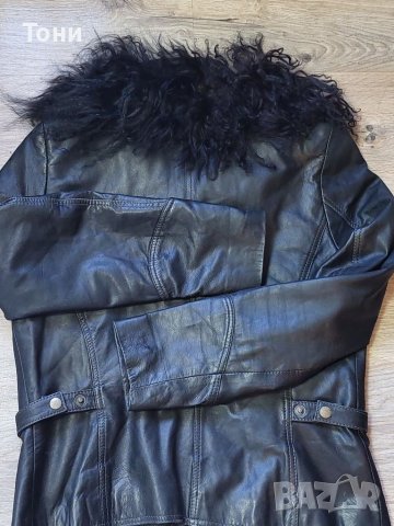 Дамско яке естествена кожа и естествен косъм, снимка 2 - Якета - 33062841