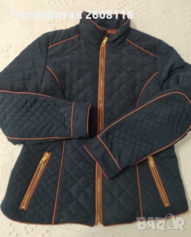 H&M Синьо дамско яке № 44 – вталено, до ханша, снимка 2 - Якета - 32260482