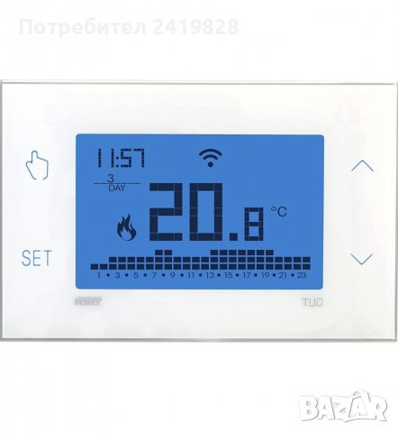 ХРОНОТЕРМОСТАТ VEMER VE788600 TUO WIFI БАТЕРИЯ, снимка 2 - Камини - 38531796