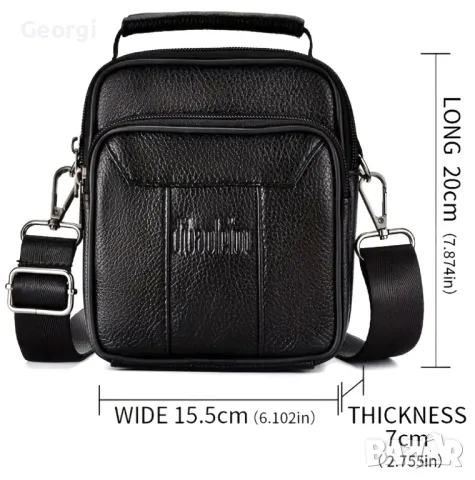 Компактни, Малки-Чантички с дръжка DEABOLAR (Черни и Кафяви) Естествена кожа!, снимка 15 - Чанти - 49292346