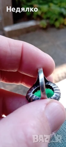 Стар сребърен руски пръстен,зелен камък,дамски, снимка 11 - Антикварни и старинни предмети - 51343485