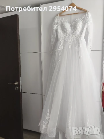 Чисто нова булчинска/сватбена рокля Л 180лв, снимка 4 - Рокли - 51145766