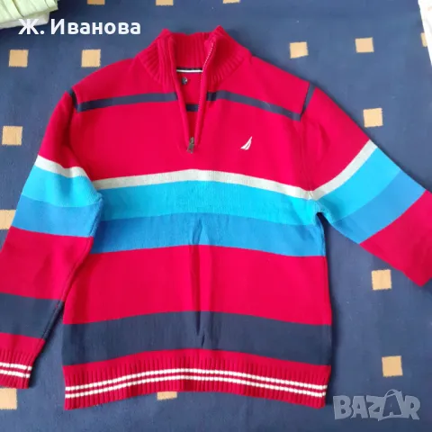 Продавам детско поло с цип, размер 146-152см, снимка 2 - Детски пуловери и жилетки - 47996222