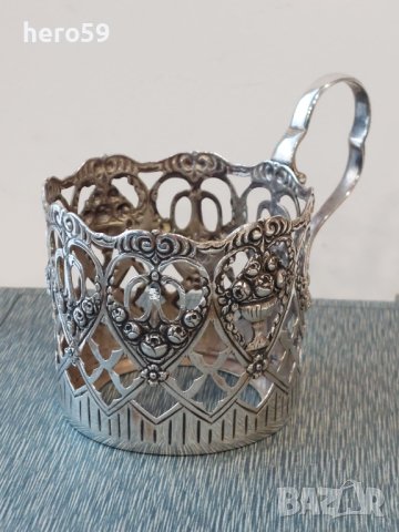 Сребърен немски подстакан-сребтрна чаша,сребро 800, снимка 1