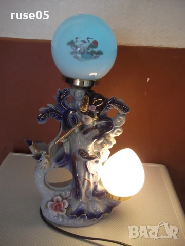 Лампа "Девойка свири на флейта" порцеланова, снимка 8 - Други ценни предмети - 51359448