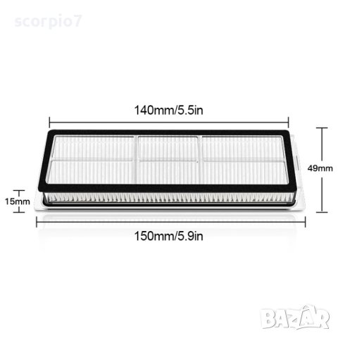 Хепа филтър за Xiomi робот прахосмукачка, снимка 4 - Прахосмукачки - 43000999