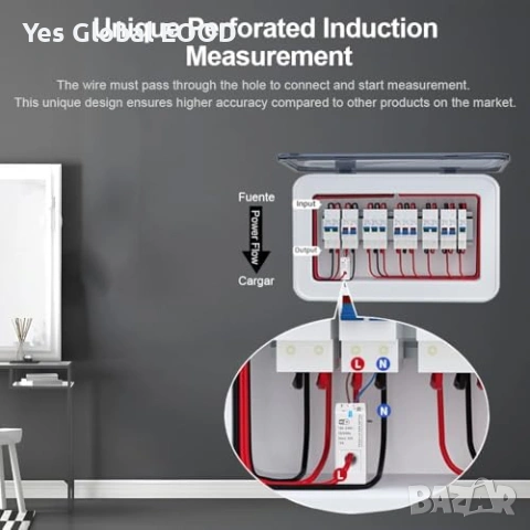 TONGOU WiFi еднофазен смарт електромер 50A с CT, снимка 3 - Друга електроника - 53255399