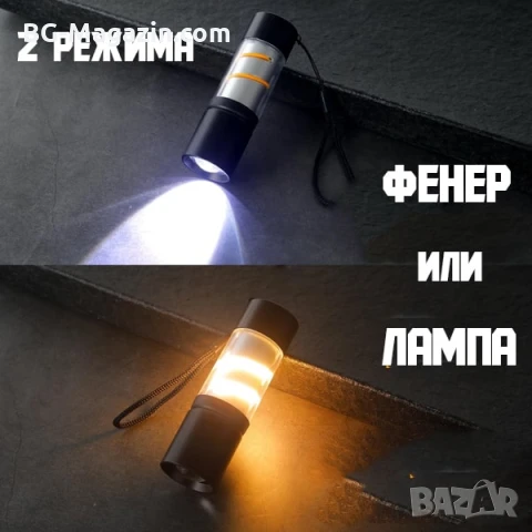 Силен акумулаторен фенер LED къмпинг осветление лампа 300 лумена USB за риболов палатка аварии мощен, снимка 4 - Къмпинг осветление - 51016922