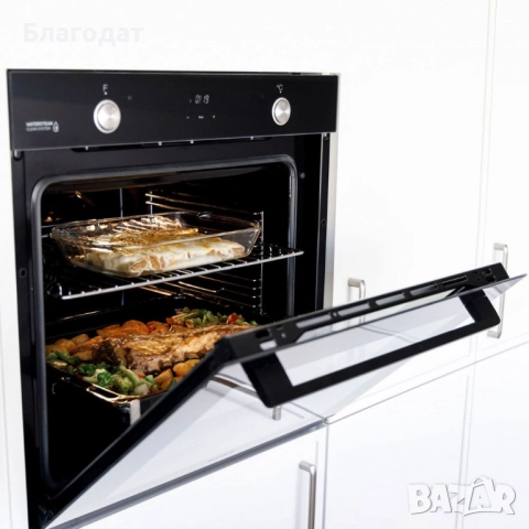 Вградена многофункционална фурна Taurus HM978BKD – 78 л, 3100 W, WaterSteam Clean, клас A, снимка 6 - Печки, фурни - 52421450