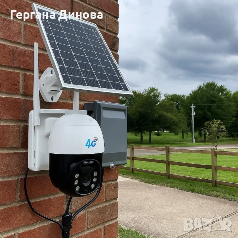 Соларна 10MP 4G безжична PTZ камера с детектор за движение и двупосочно аудио – Модел, снимка 2 - Друга електроника - 51067819