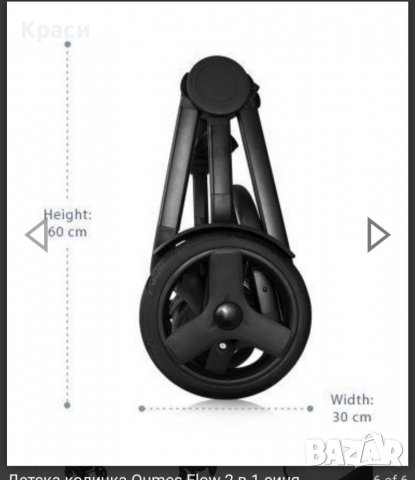 Бебешка количка Qumes Flow 2 в 1, снимка 8 - Детски колички - 37316809