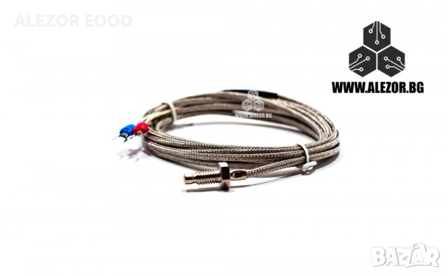 Температурен Сензор ,Термодвойка Тип К , 0 До 400 °C , 100 Cm, Резба М6, 20200070, снимка 3 - Друга електроника - 30044151