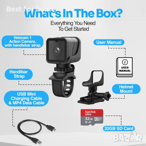 TIROL SUPPLIES Ултралека екшън камера | 170° широкоъгълна, снимка 3 - Други - 53204580