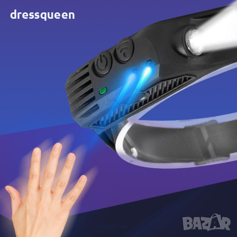 W689-1 Лед лента челник със сензор и акумулаторна батерия, снимка 5 - Други инструменти - 44907692