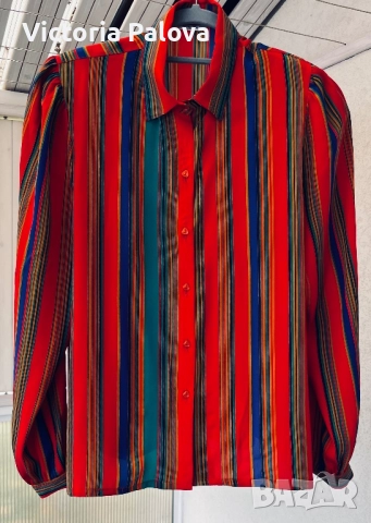  Vintage блуза/риза  MAEPSY BANG HIGH FASHION , снимка 12 - Ризи - 52095519