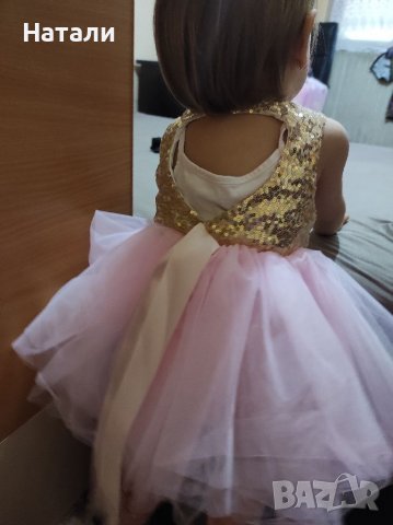 Бебешка рокля + пантофки + панделка, снимка 13 - Бебешки рокли - 36230574