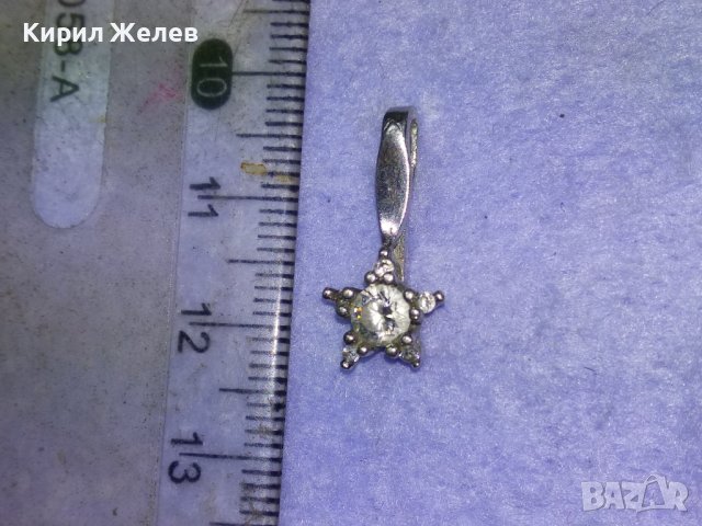 ПРЕКРАСЕН НЕЖЕН СКЪПОЦЕНЕН СРЕБЪРЕН АРТ МЕДАЛЬОН СРЕБРО 925 с БЯЛА ПОЗЛАТА и ФАСЕТ ЦИРКОНИ 72141, снимка 4 - Колиета, медальони, синджири - 43318060