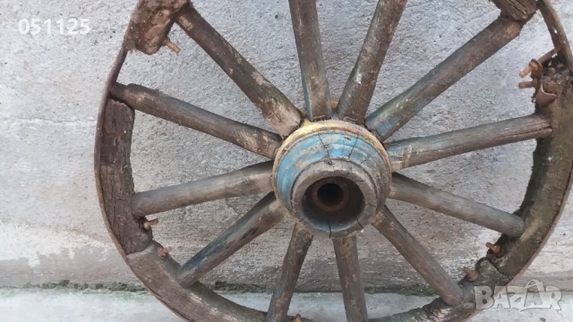 старо масивно колело от каруца, снимка 8 - Антикварни и старинни предмети - 50596577