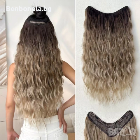 Екстеншън с клипс / треса / треса с клипси / клипс / Удължение за Коса, снимка 6 - Аксесоари за коса - 53034460
