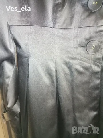 Черен тренчкот / шлифер размер, снимка 3 - Палта, манта - 48837557