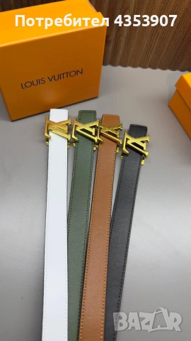 LOUIS VUITTON дамски колан  ЕСТЕСТВЕНА КОЖА, снимка 3 - Колани - 53520372