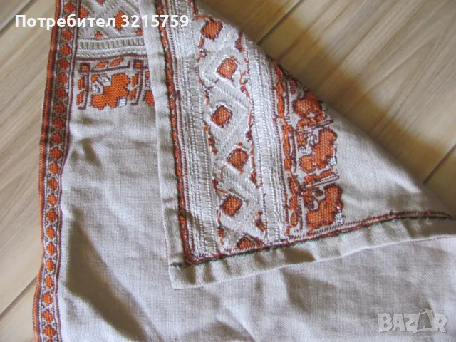 Винтидж ръчно бродирано каре, покривка, 73х40см., снимка 4 - Декорация за дома - 50421345