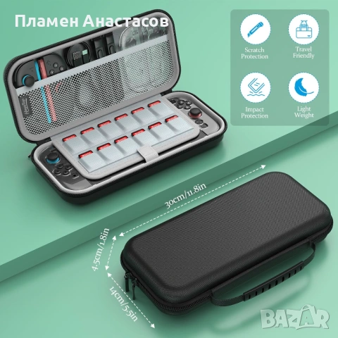 All-in-One Nintendo Switch 2 Accessory Bundle – пълен комплект аксесоари с кейс, зарядна станция, др, снимка 3 - Аксесоари - 53510187