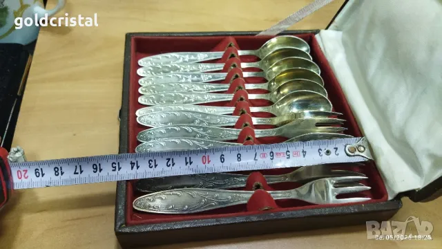 стари руски прибори за десерт вилички и лъжички , снимка 3 - Антикварни и старинни предмети - 50180088