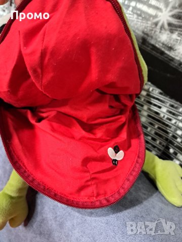 Плюшена жаба с цип на устата, снимка 2 - Плюшени играчки - 43699657