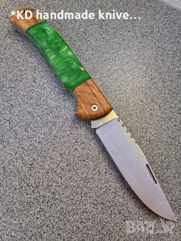 Сгъваем нож ръчно изработен от D2 стомана