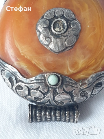 Стара висулка със сребърен обков , снимка 4 - Антикварни и старинни предмети - 52037765