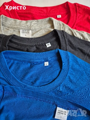 тениски черни, сини, червени, сиви 100% памук 155 грама стандартни, супер цена, снимка 3 - Тениски - 50525936