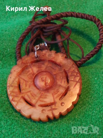 СТАР ТРАДИЦИОНЕН ТИБЕТСКИ НЕФРИТЕН МЕДАЛЬОН РЪЧНО ДВУСТРАННО ОРНАМЕНТИРАН ЕТНО НАКИТ 26120, снимка 16 - Антикварни и старинни предмети - 40471436