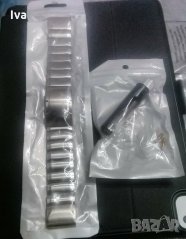 TiMOVO комплект метална каишка за Garmin, сребриста, нова, снимка 6 - Смарт гривни - 33140109