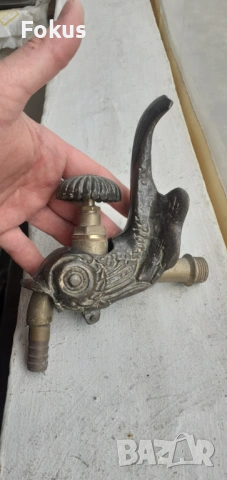 Невероятен бронзов кран за чешма, снимка 3 - Антикварни и старинни предмети - 53335862