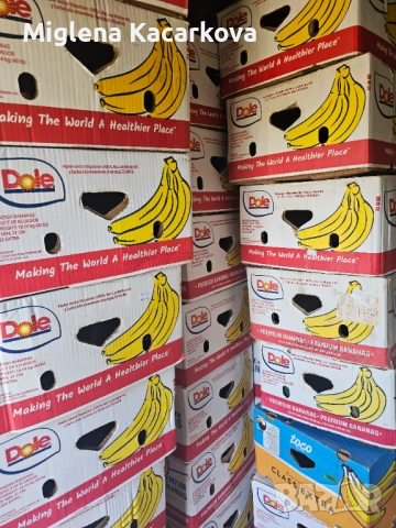 Продавам кашони от банани, снимка 2 - Друго търговско оборудване - 52470423