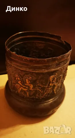 Старинен меден съд в античен стил., снимка 4 - Други ценни предмети - 49645790