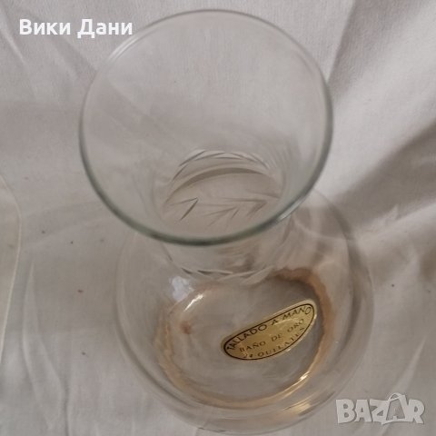 гравирана гарафа стъкло с 24 карата позлата, снимка 2 - Вази - 43968719