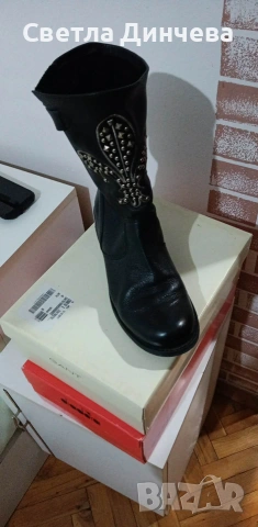 боти естествена кожа, снимка 2 - Дамски боти - 53194619