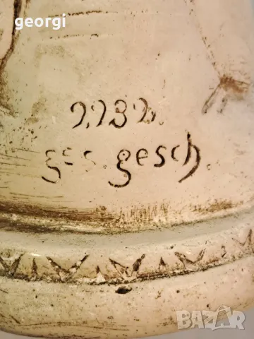 немски керамичен свещник Des gesch, снимка 4 - Колекции - 49180884