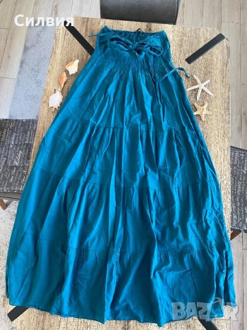 Дълга синя рокля, снимка 2 - Рокли - 32759181