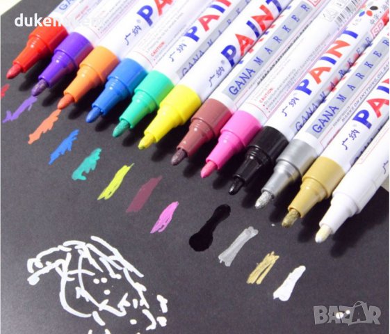 НОВИ! Перманенти маркери водоустойчиви различни цветове, снимка 2 - Ученически пособия, канцеларски материали - 39022151
