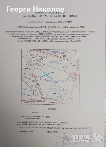 Продавам парцел в Бояна, София , снимка 4 - Парцели - 48654545