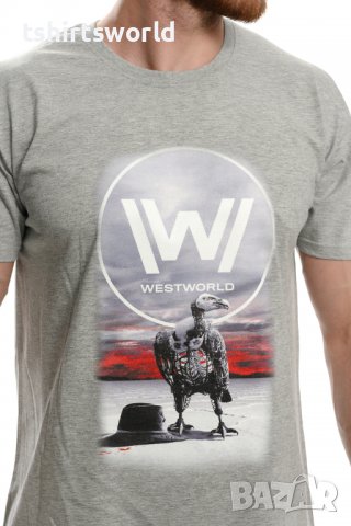 Нова мъжка тениска с дигитален печат на сериала Westworld (Западен свят), снимка 2 - Тениски - 37670057