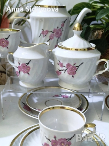 Руски порцелан сервиз за кафе , снимка 7 - Сервизи - 52408473