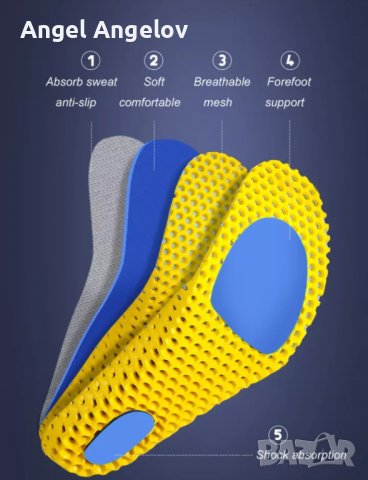 Ортопедични Memory Foam Спорт Подкрепа Insert Feet Care стелки за обувки., снимка 2 - Други - 36742713