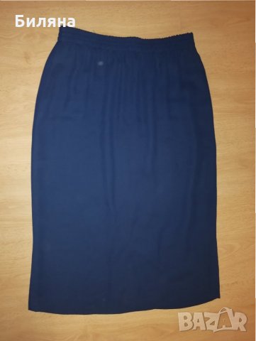 Нова шифонена пола в тъмно син цвят, снимка 1 - Поли - 31978186