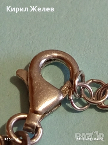 Красива сребърна гривна с плетка тип Gucci Chain ювелирна изработка нежна 35512, снимка 3 - Гривни - 52863430