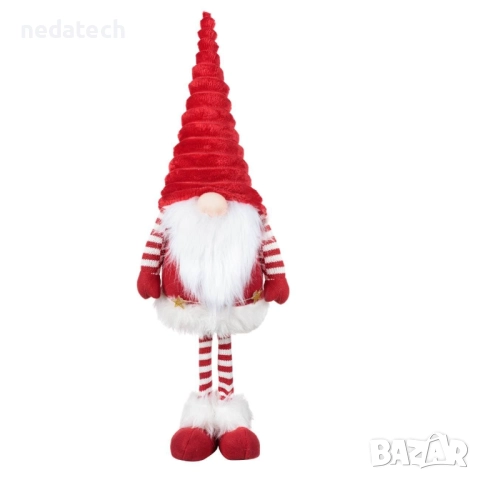 Гном с червена шапка и райе, 55 см