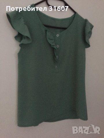 Блузка в зелено, снимка 3 - Корсети, бюстиета, топове - 38042812